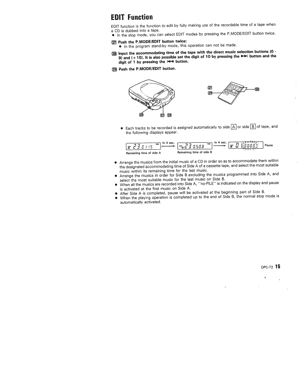 Kenwood DPC-72 manual 