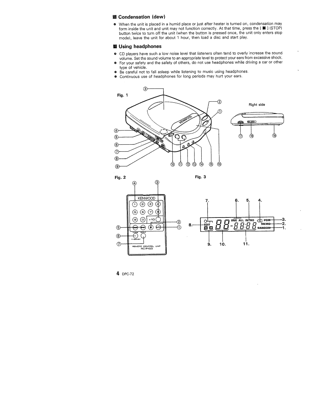 Kenwood DPC-72 manual 