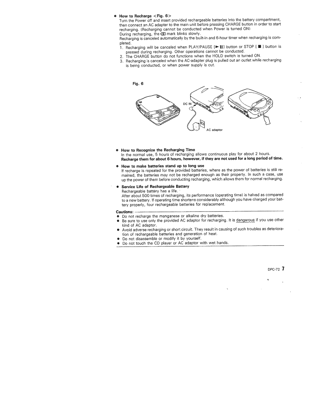 Kenwood DPC-72 manual 