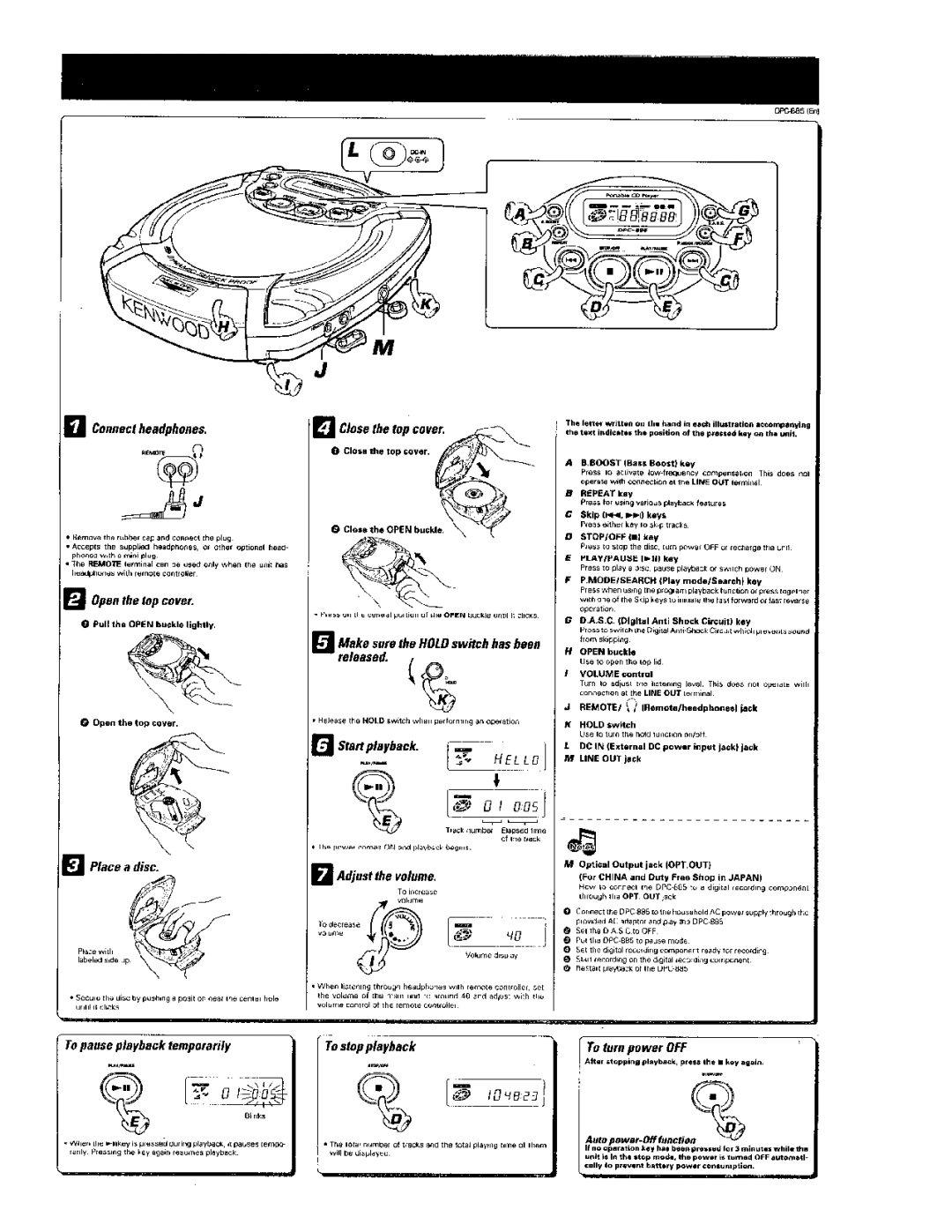 Kenwood DPC-885 manual 