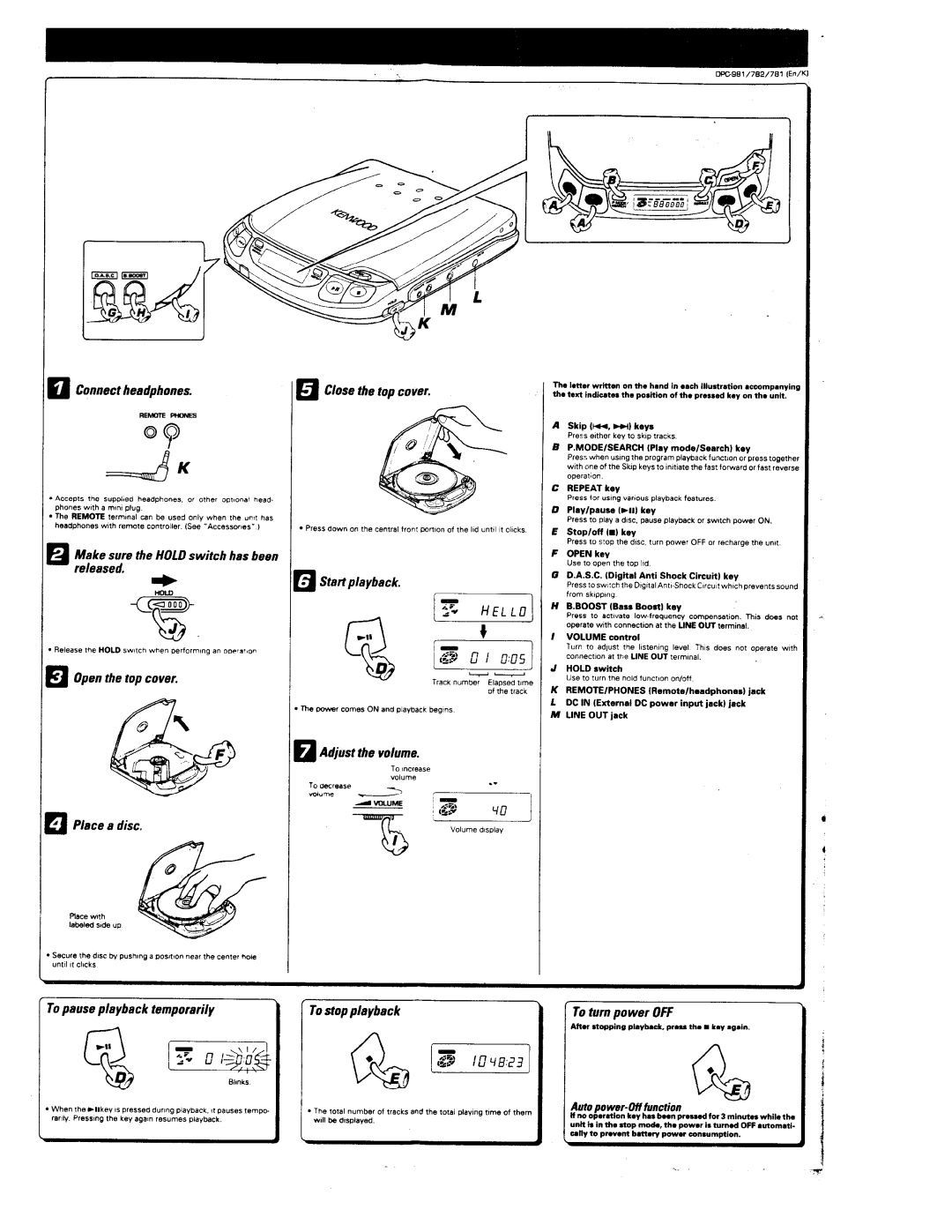 Kenwood DPC-781, DPC-981, DPC-782 manual 