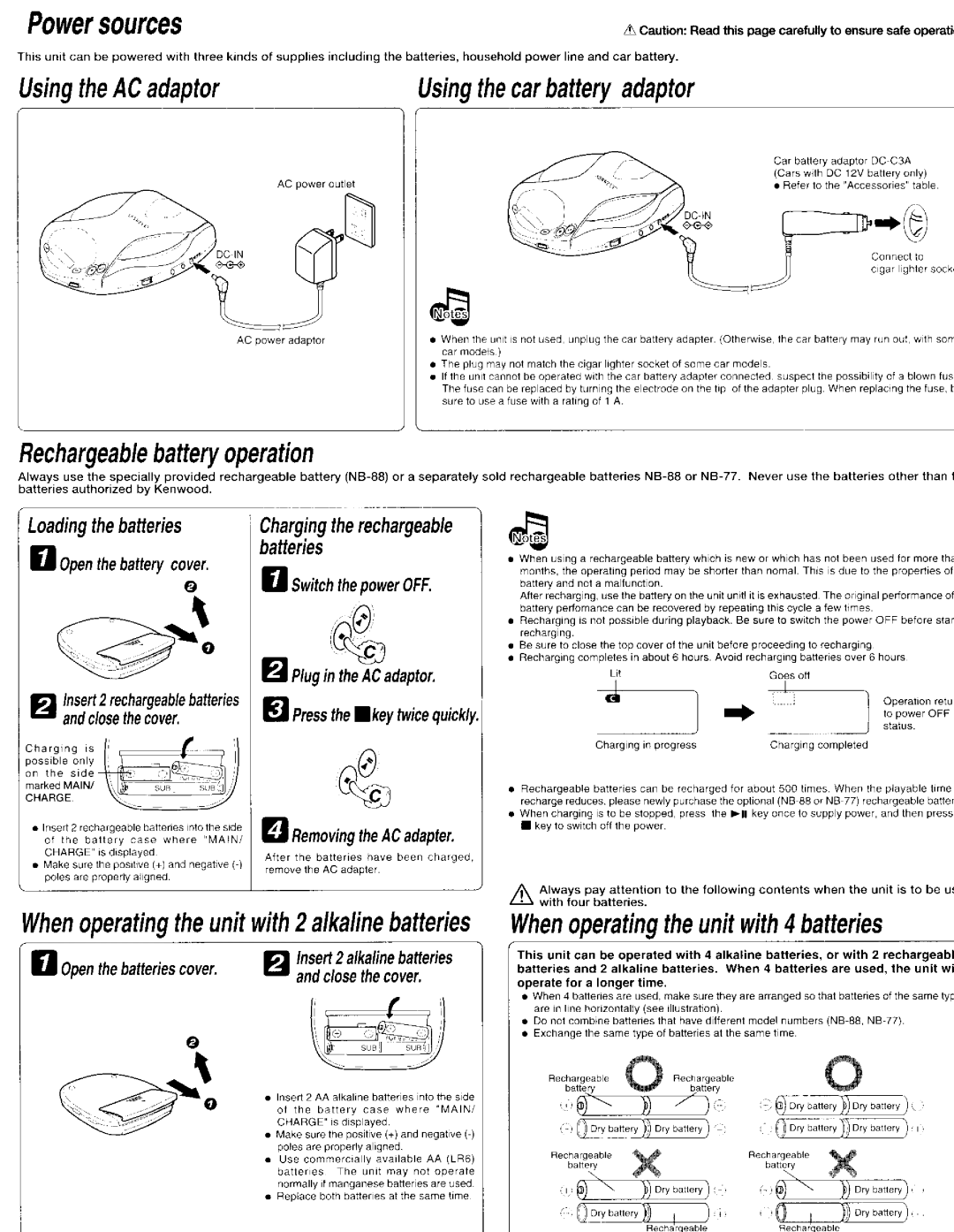 Kenwood DPC-X301, DPC-X602, DPC-X507 manual 