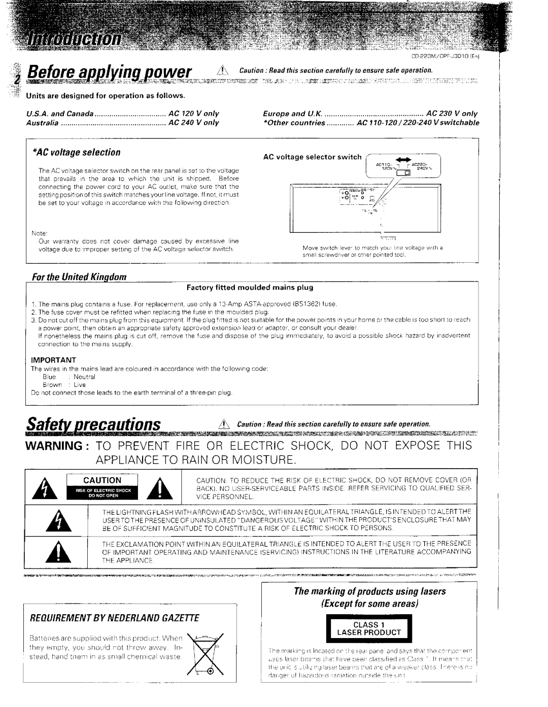 Kenwood CD Player, DPF-J3010, CD-223M, 76 manual 