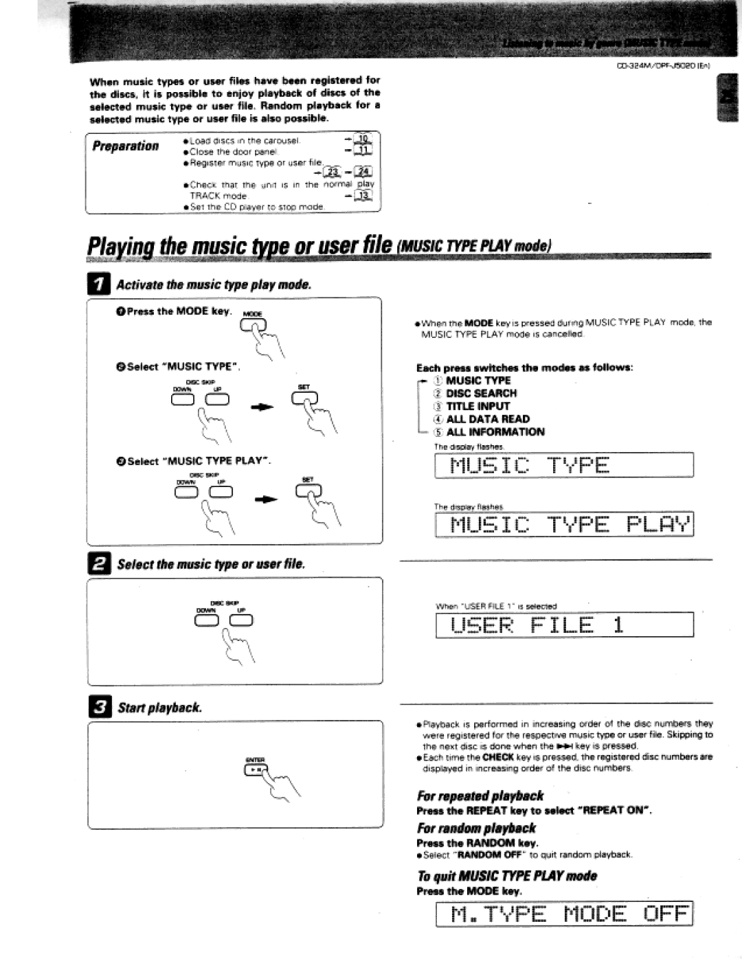 Kenwood CD-324M, DPF-J5020 manual 