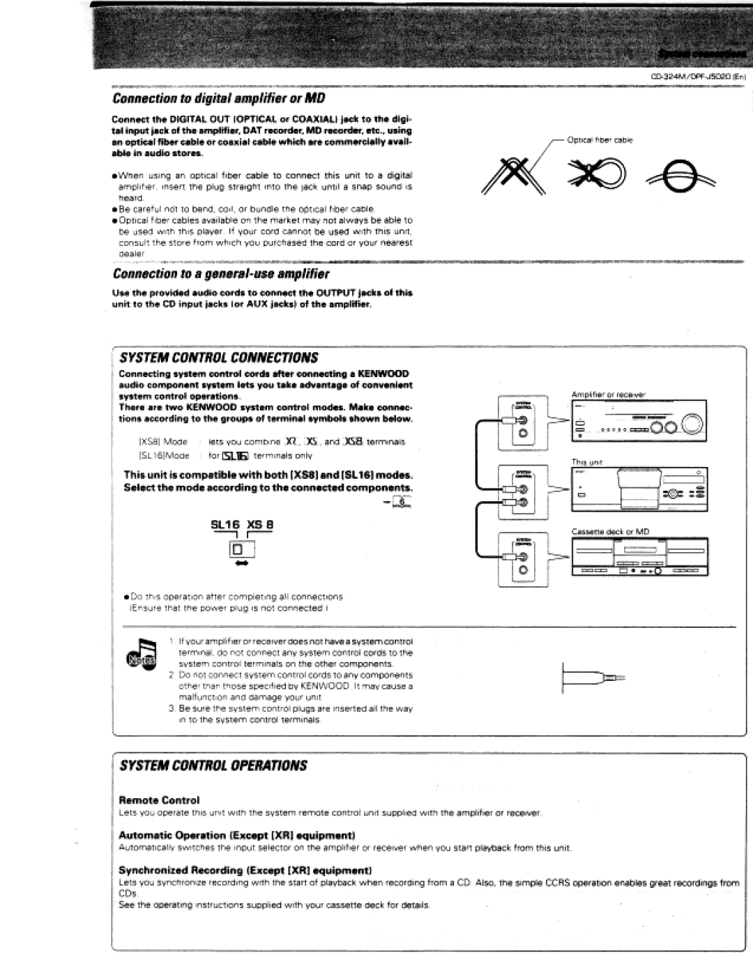 Kenwood CD-324M, DPF-J5020 manual 