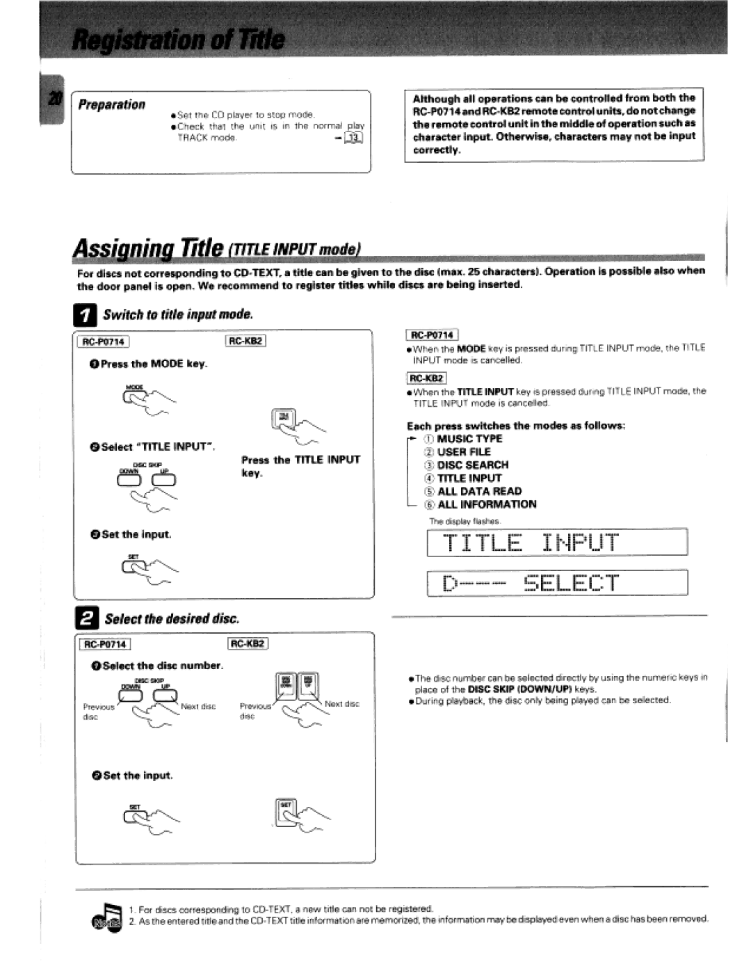 Kenwood DPF-J5030, CD-424M manual 