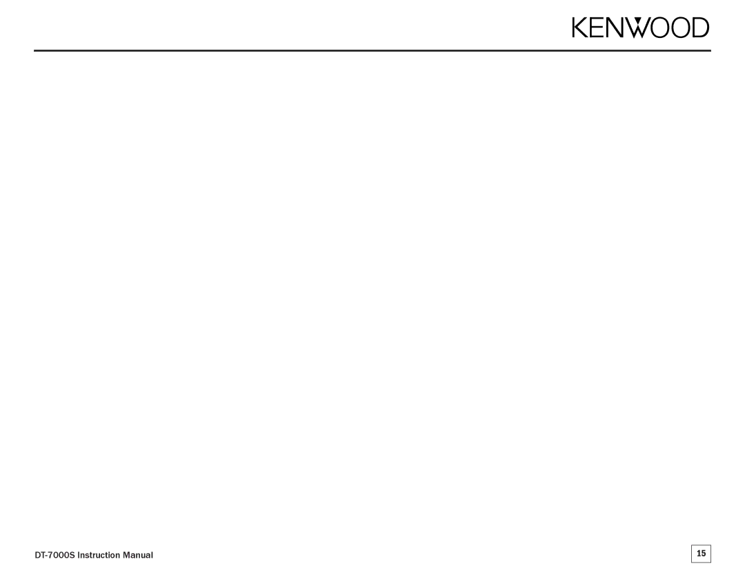 Kenwood DT-7000S manual 