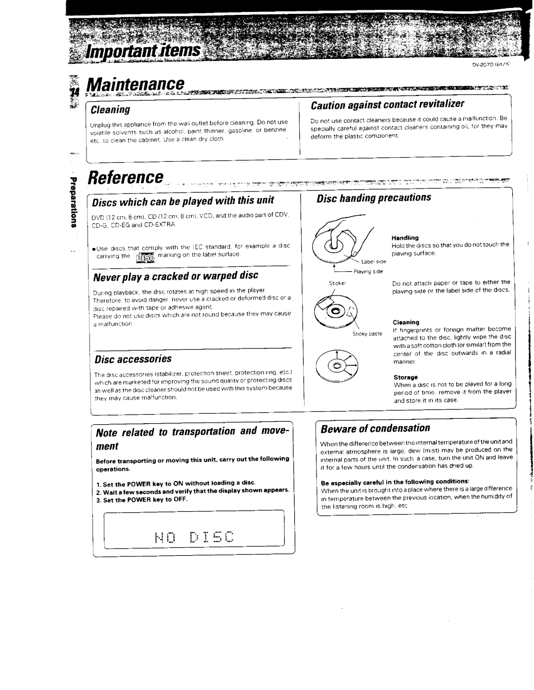 Kenwood 129, DV-2070, DVD VCR Combo manual 