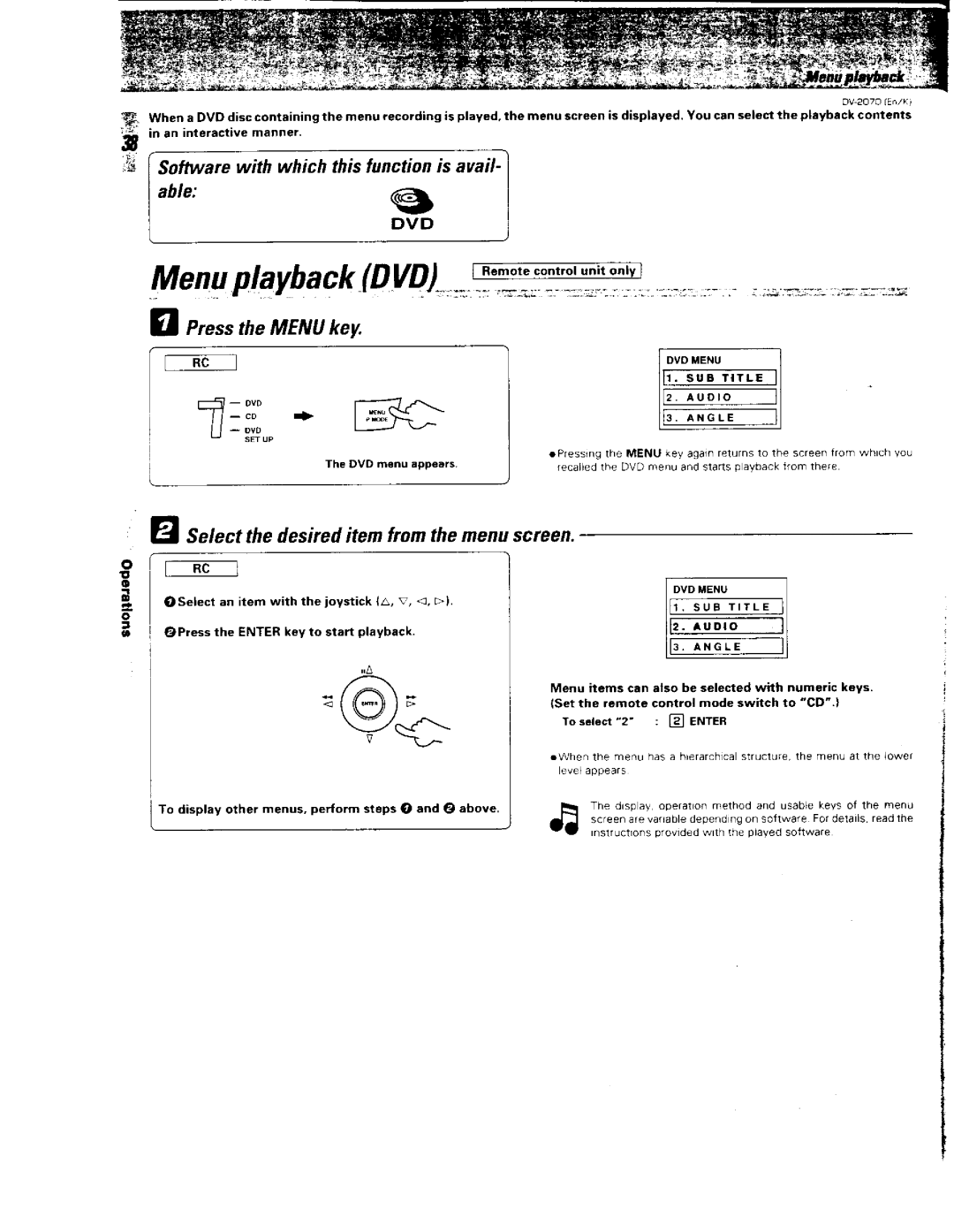 Kenwood 129, DV-2070, DVD VCR Combo manual 