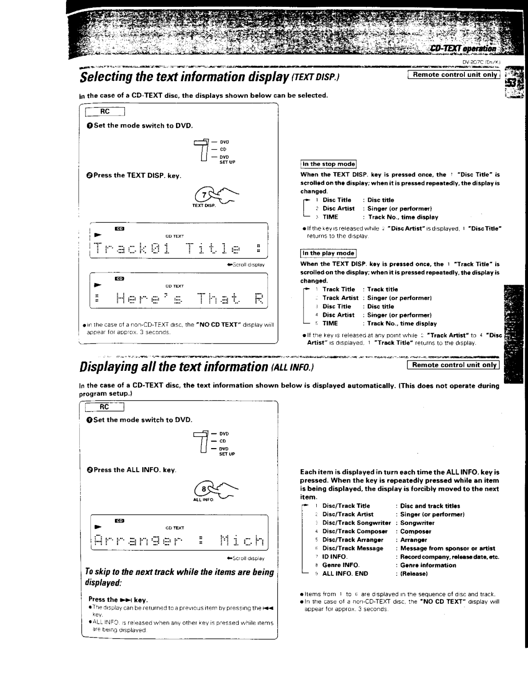 Kenwood 129, DV-2070, DVD VCR Combo manual 