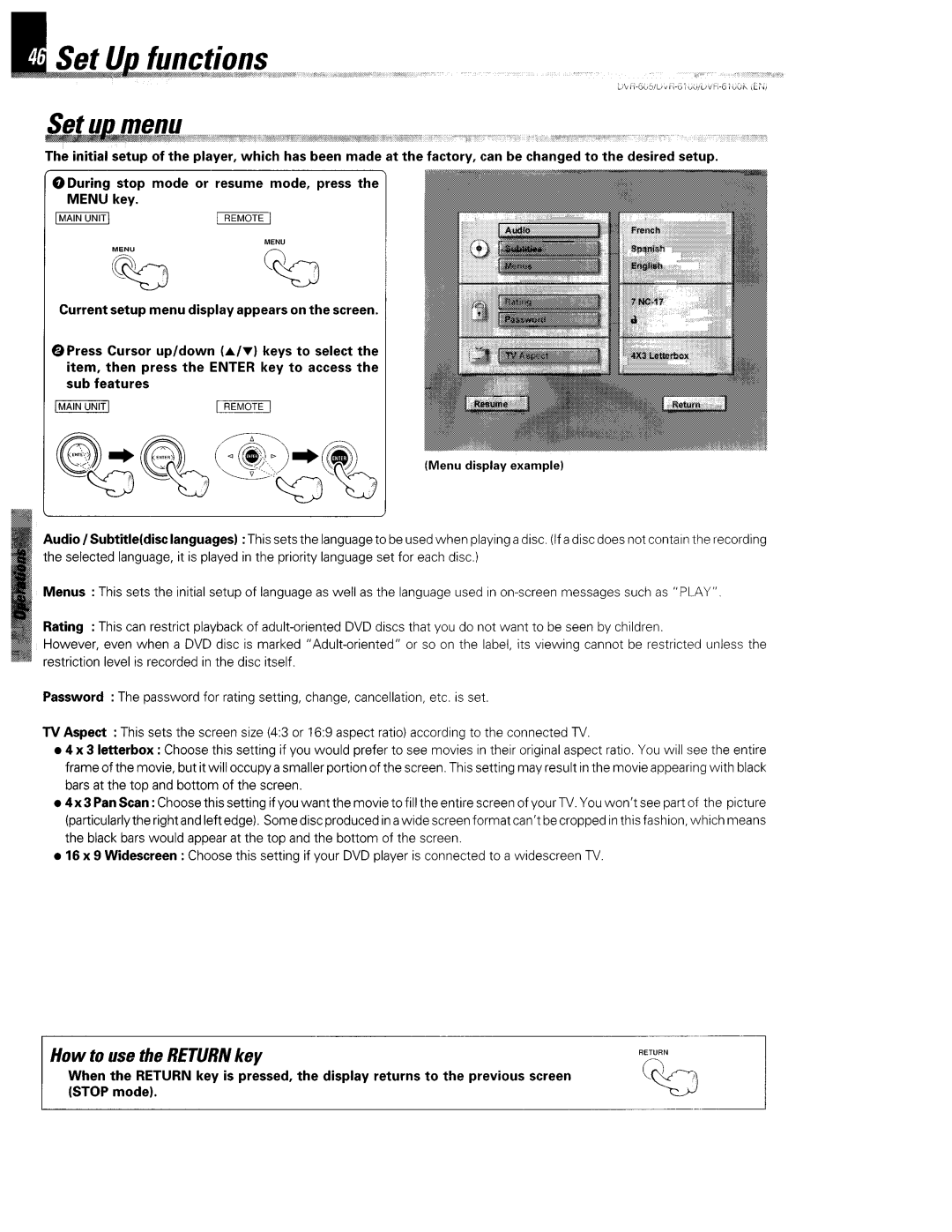 Kenwood DVR-6100K instruction manual 