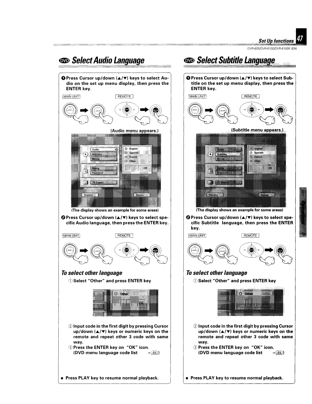 Kenwood DVR-6100K instruction manual 