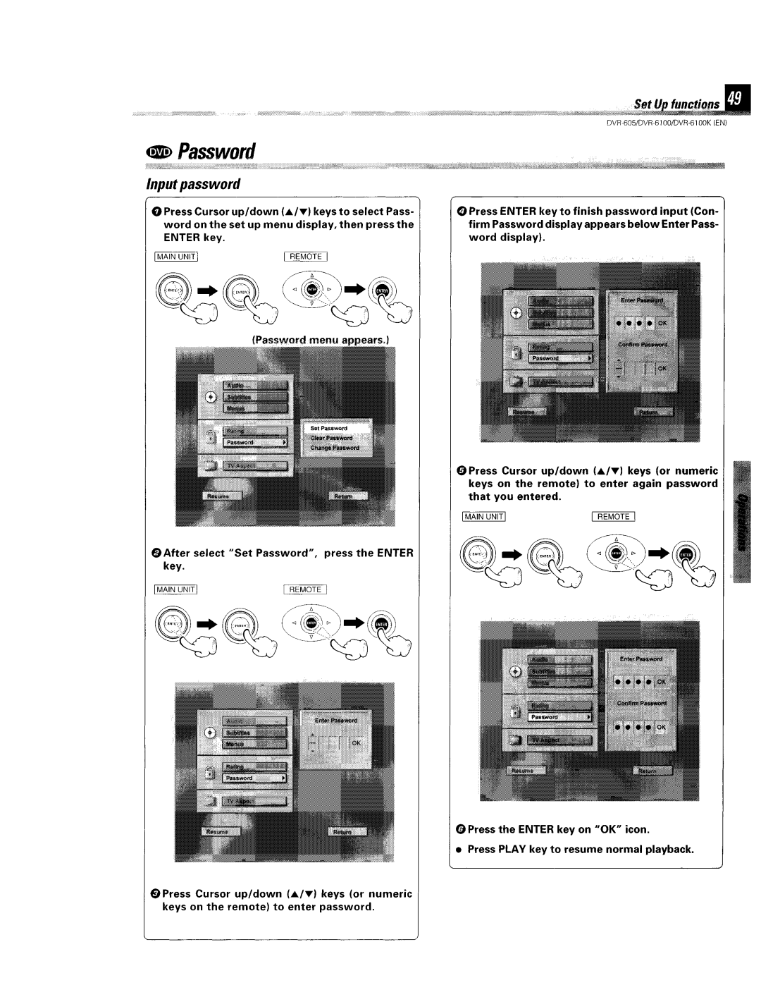 Kenwood DVR-6100K instruction manual 