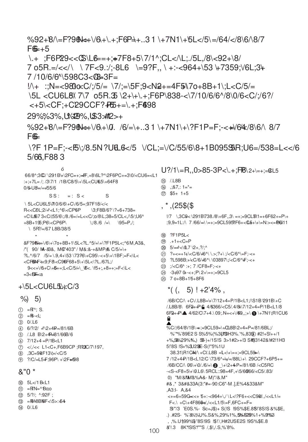 Kenwood FPM25 manual Szeletelő/reszelő tárcsák, Üveg többfunkciós daráló ha tartozék, Készülék részei, 100 