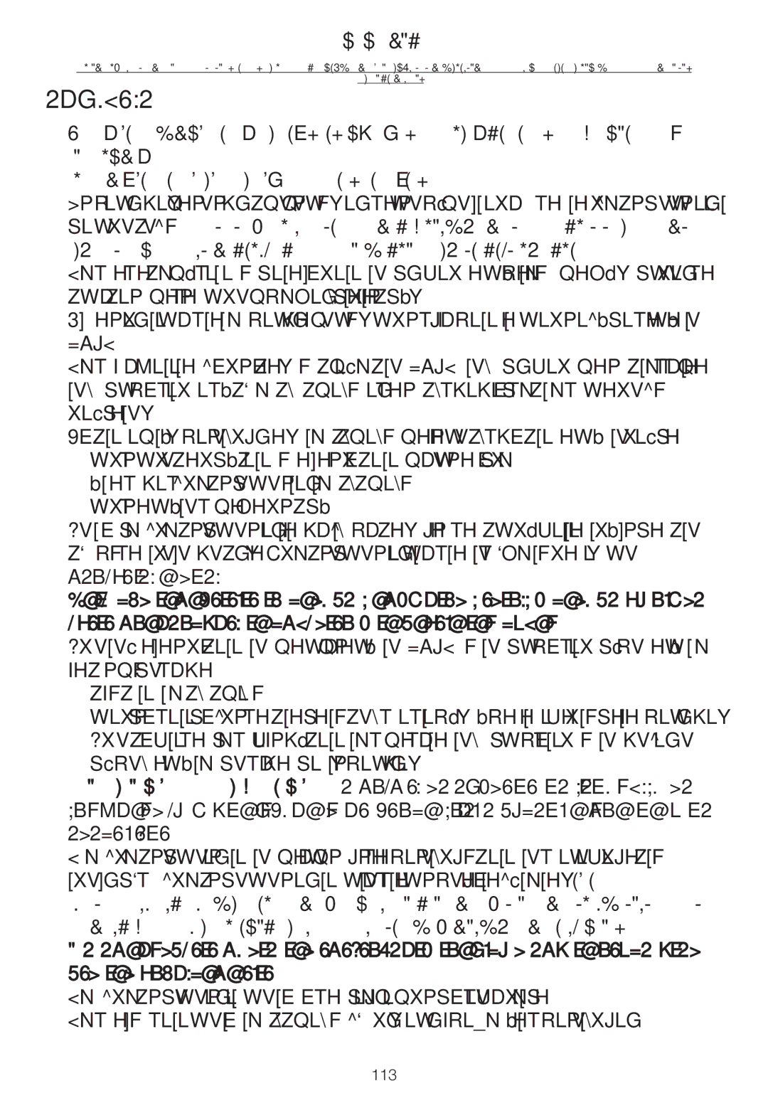 Kenwood FPM25 manual $ ,- & #*./ # %#* 2 #/-*2 #, #. %* & 0$, # &0- & -*.%, 113 