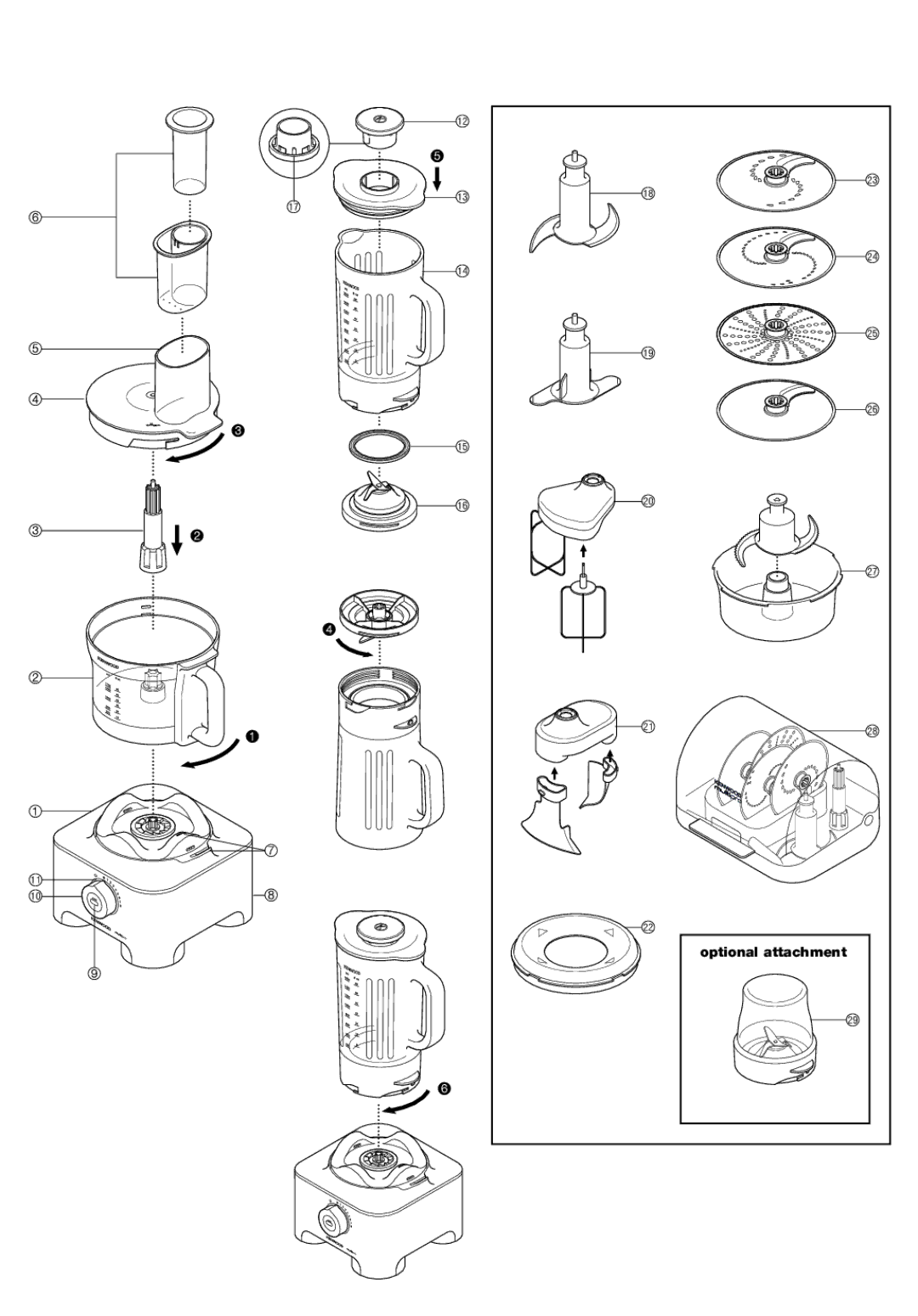 Kenwood FPM800 manual Optional attachment 