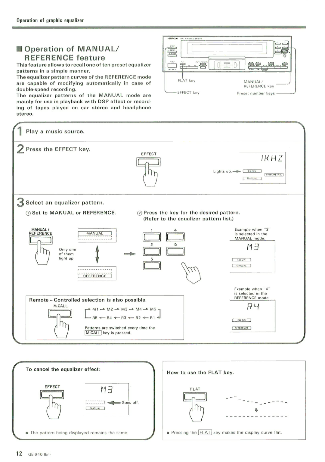 Kenwood GE-940 manual 