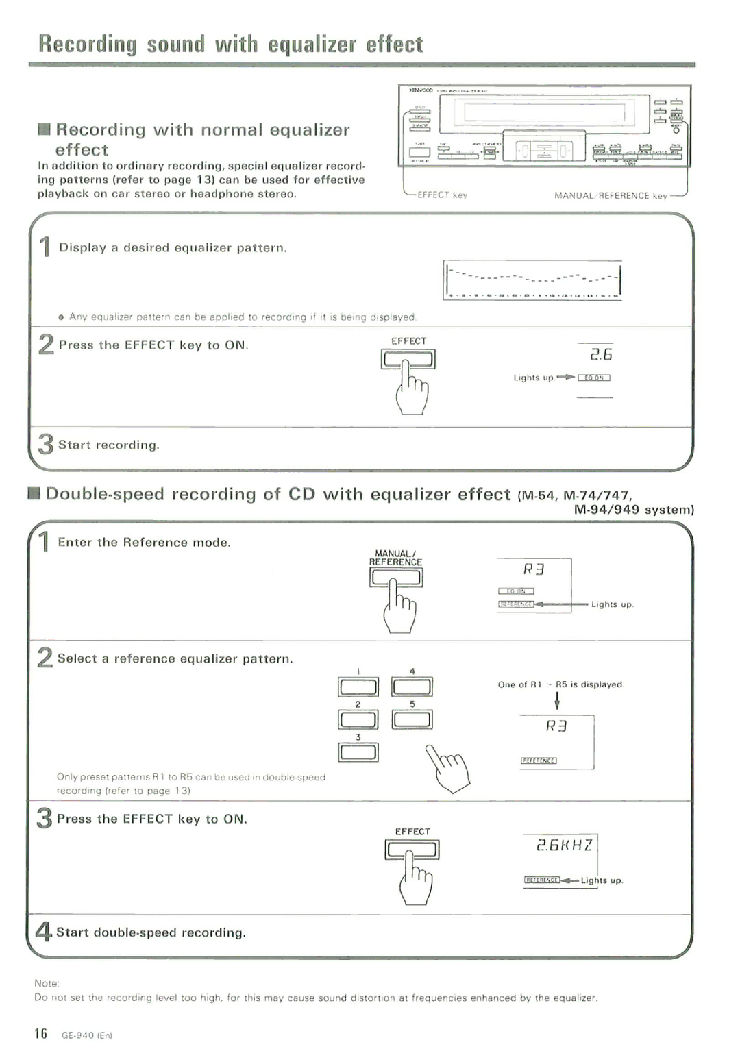 Kenwood GE-940 manual 