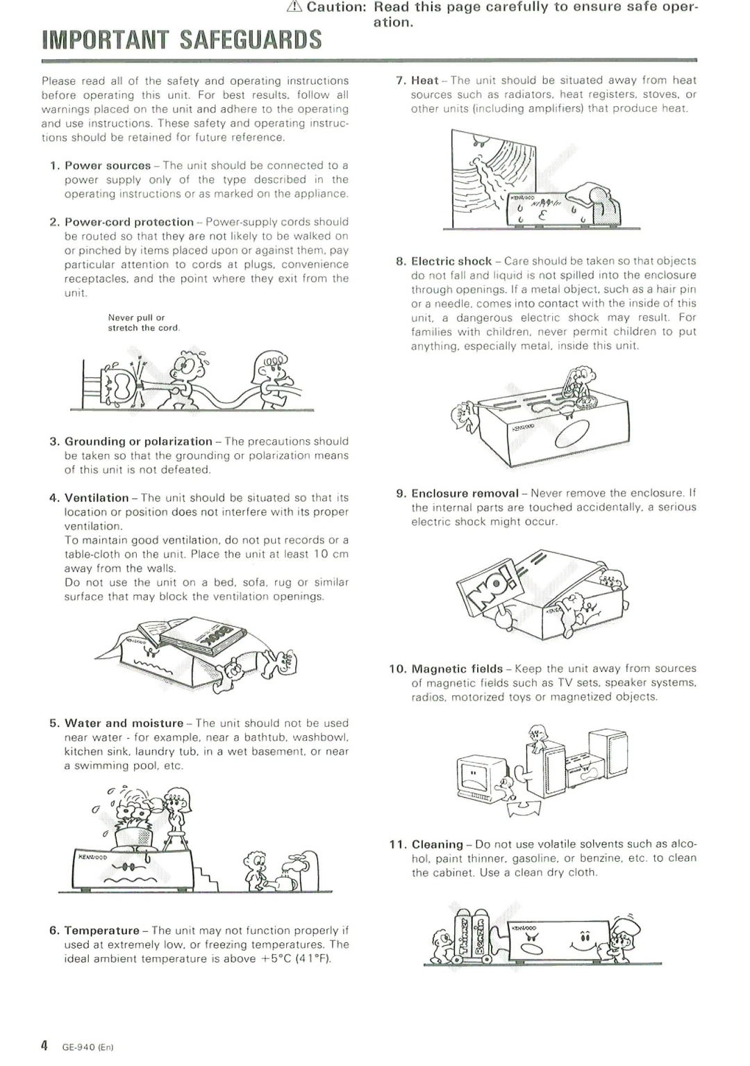 Kenwood GE-940 manual 