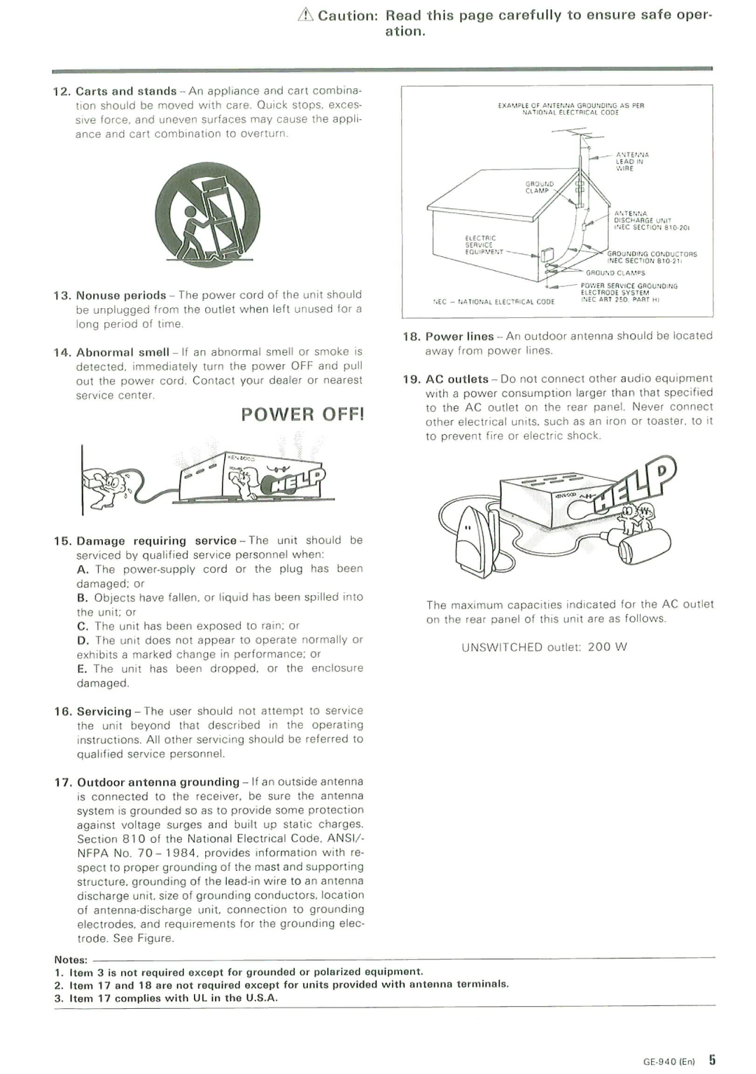 Kenwood GE-940 manual 