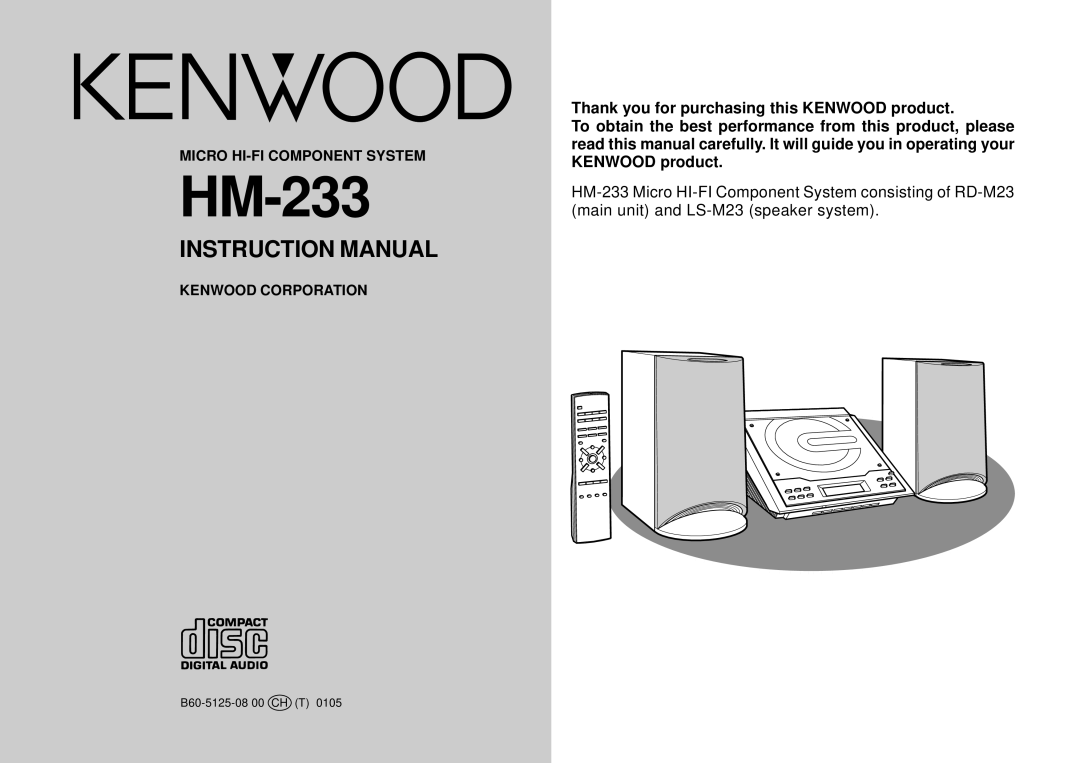 Kenwood HM-233 instruction manual 