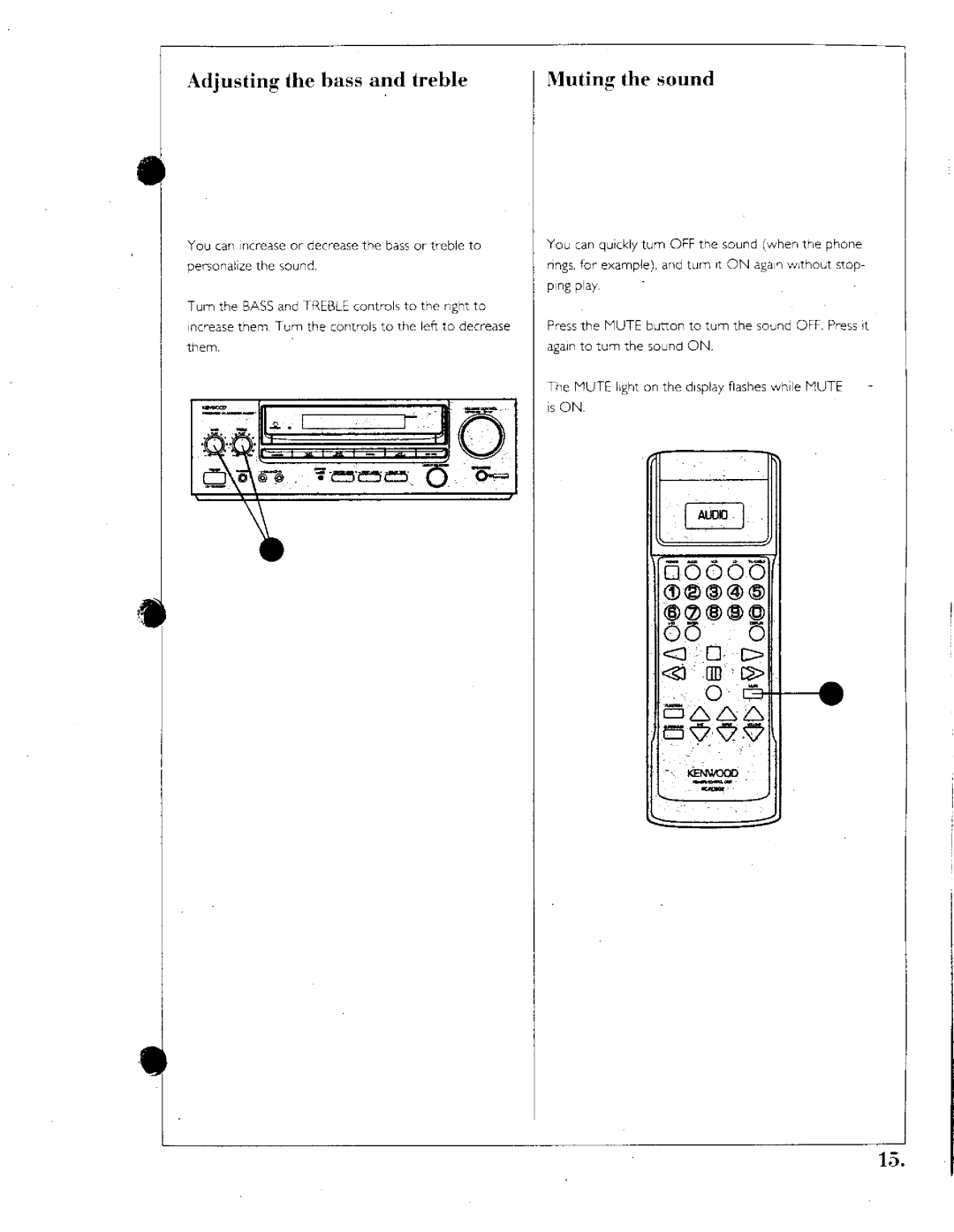 Kenwood Home Theater System, 201, 1050 AV manual 