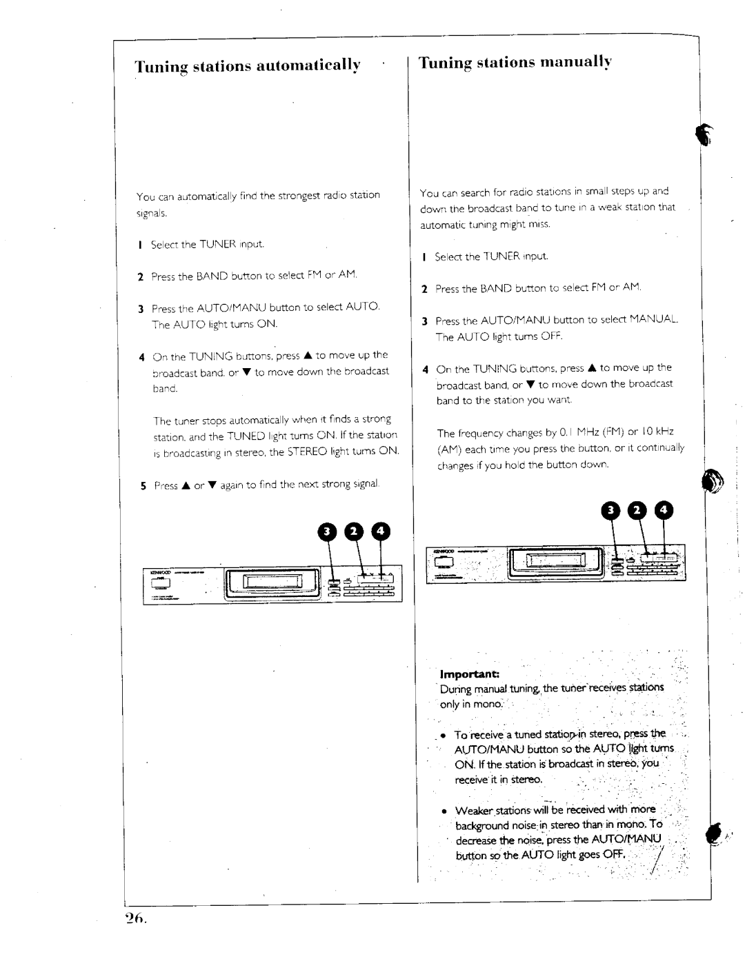 Kenwood 1050 AV, Home Theater System, 201 manual 