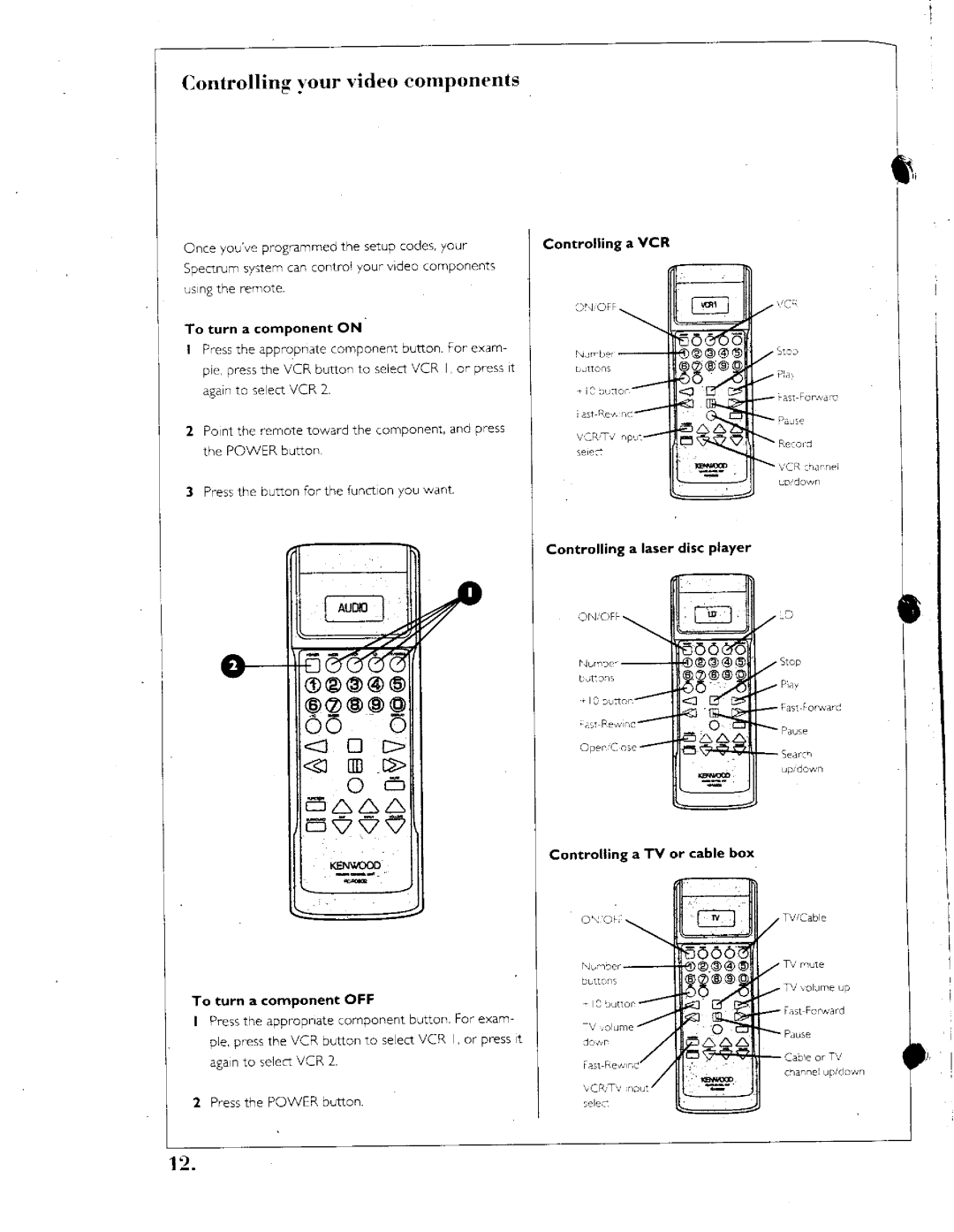 Kenwood Home Theater System, 201, 1050 AV manual 