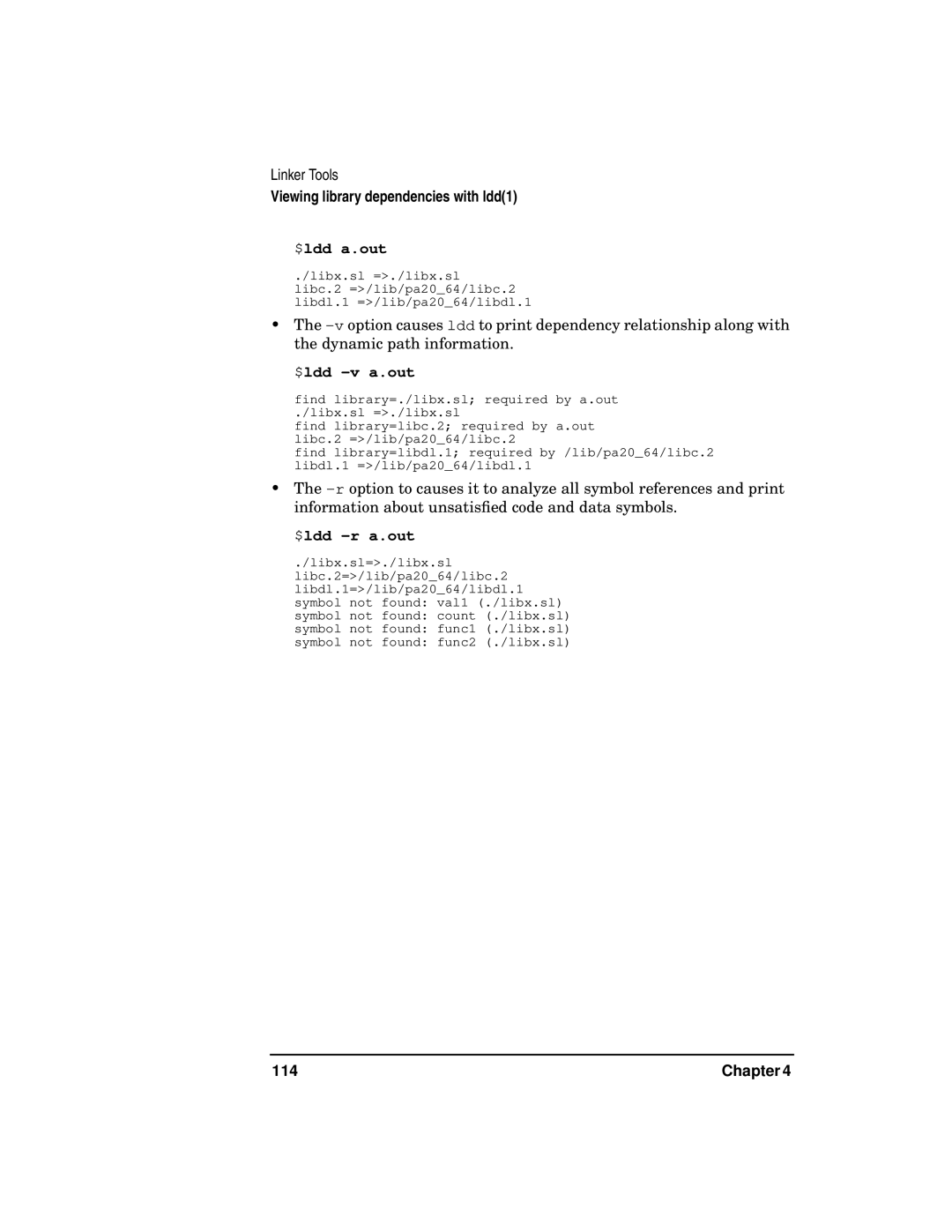 Kenwood HP 9000 manual $ldd a.out, 114 