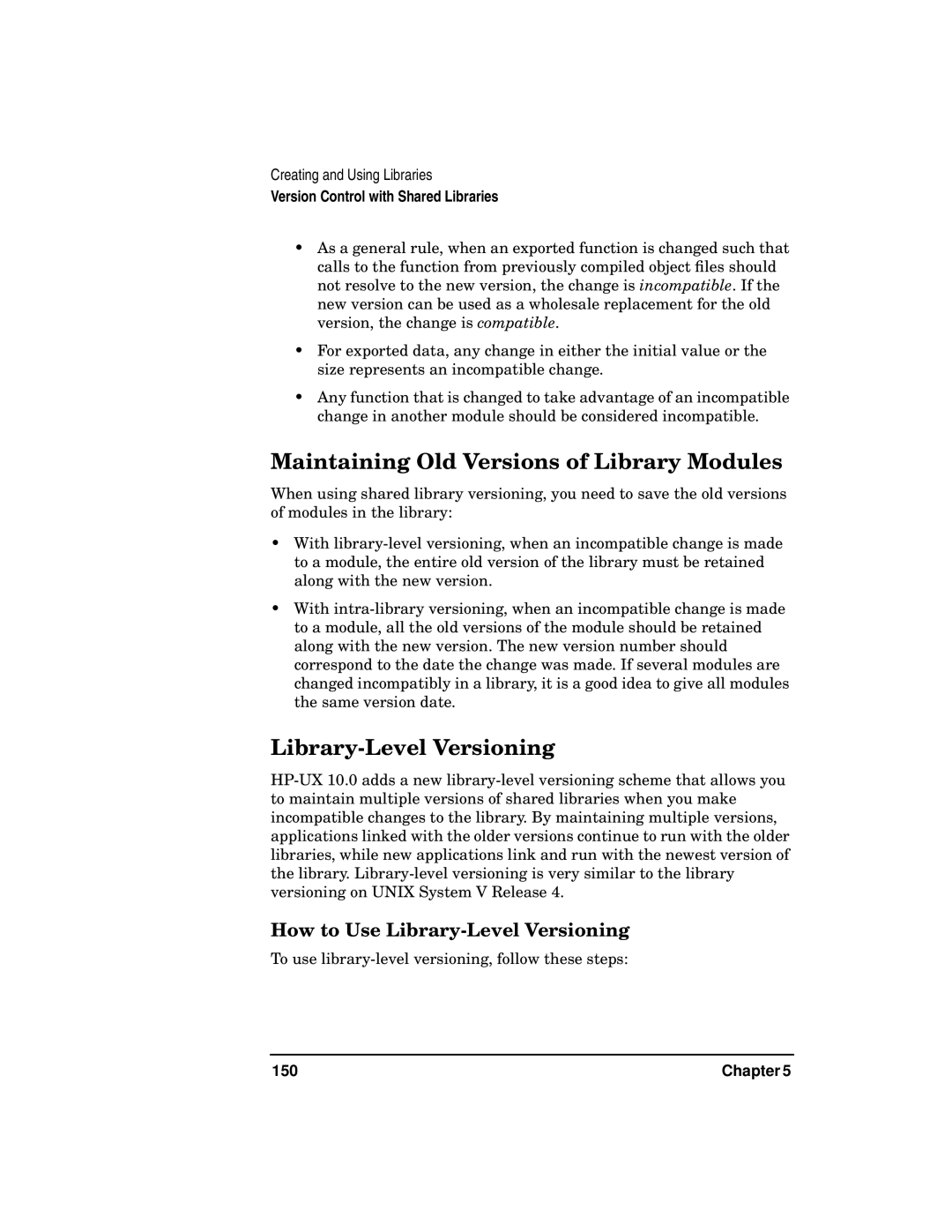 Kenwood HP 9000 manual Maintaining Old Versions of Library Modules, How to Use Library-Level Versioning, 150 