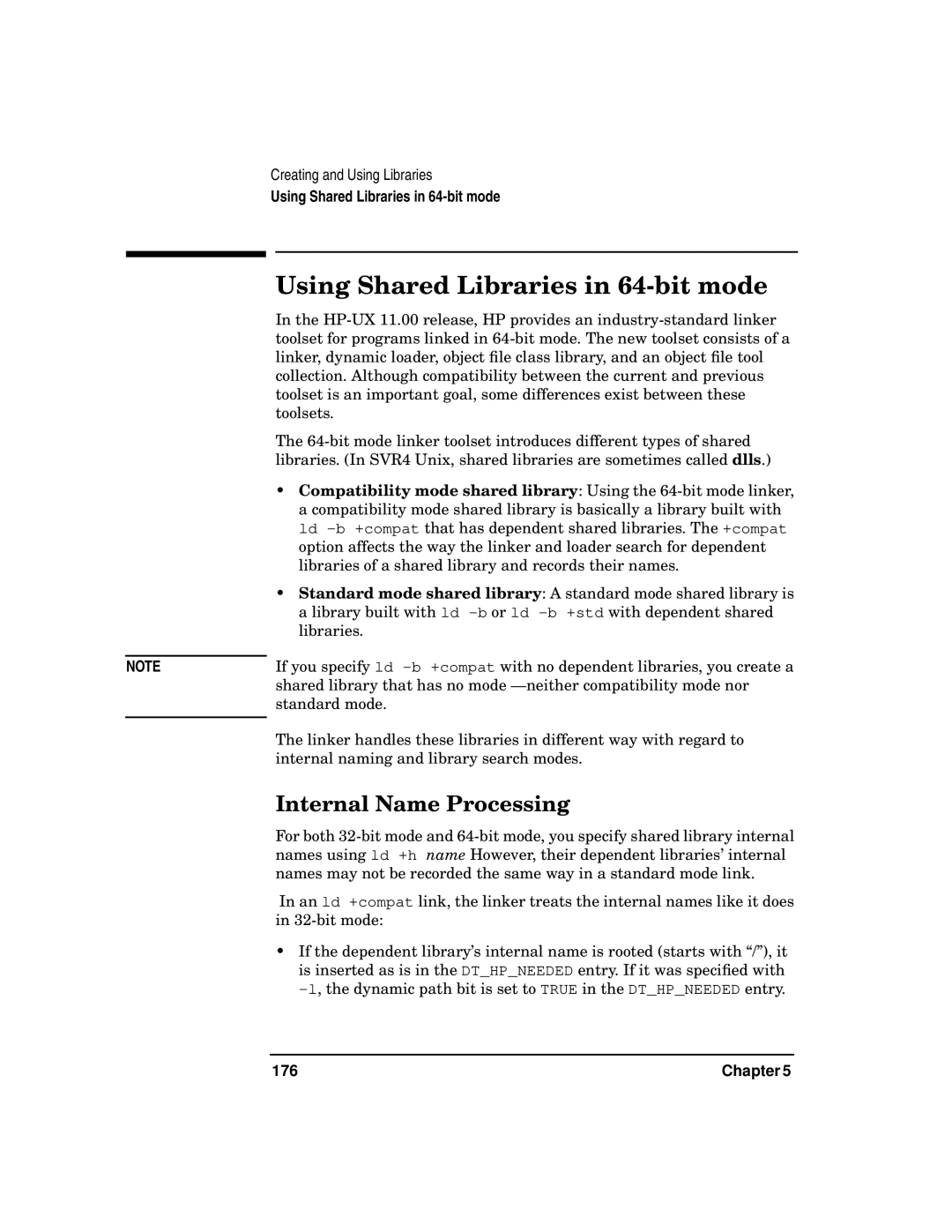 Kenwood HP 9000 manual Using Shared Libraries in 64-bit mode, Internal Name Processing, 176 