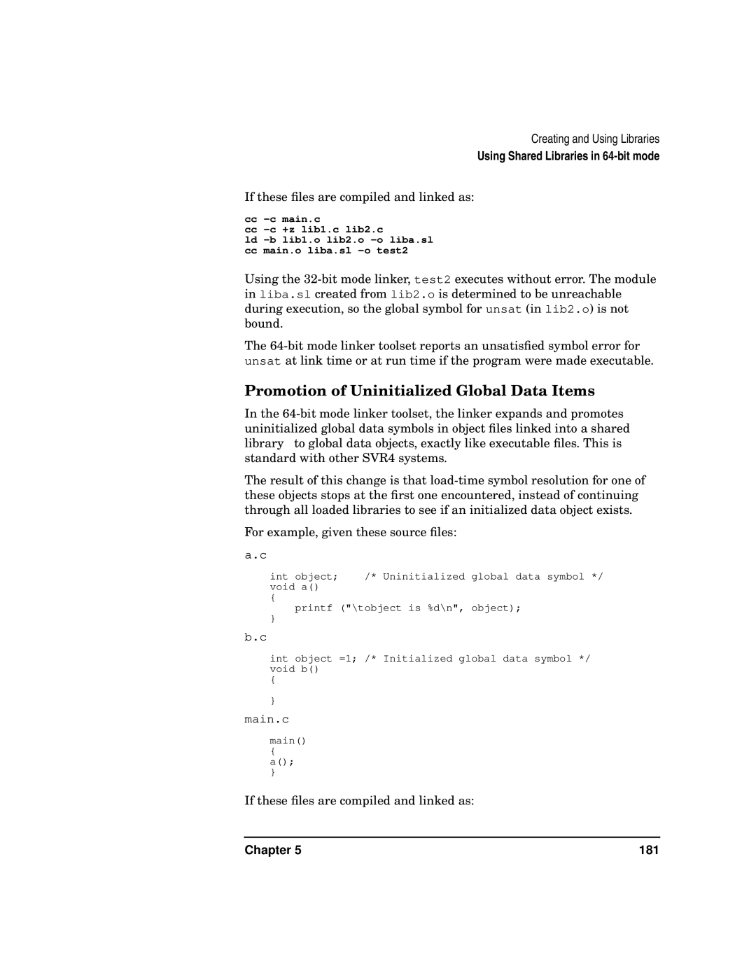 Kenwood HP 9000 manual Promotion of Uninitialized Global Data Items 