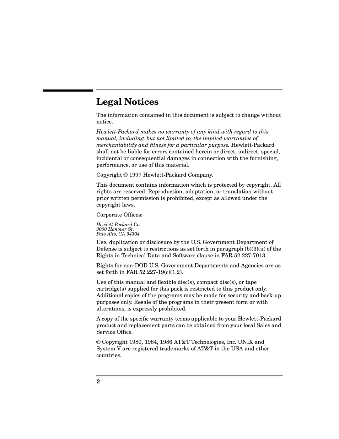 Kenwood HP 9000 manual Legal Notices 