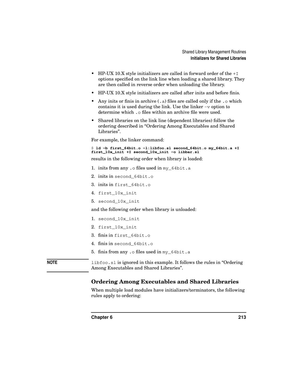 Kenwood HP 9000 manual Ordering Among Executables and Shared Libraries 