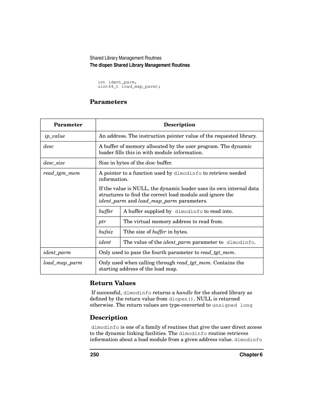 Kenwood HP 9000 manual Deﬁned by the return value from dlopen. Null is returned, 250 