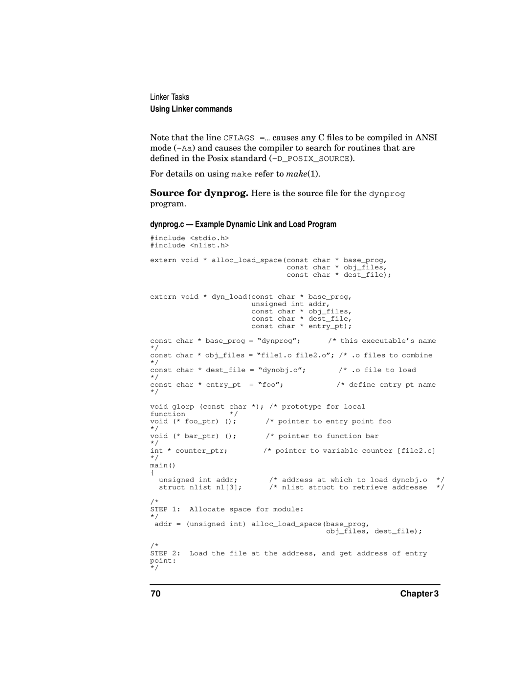 Kenwood HP 9000 manual Dynprog.c Example Dynamic Link and Load Program 