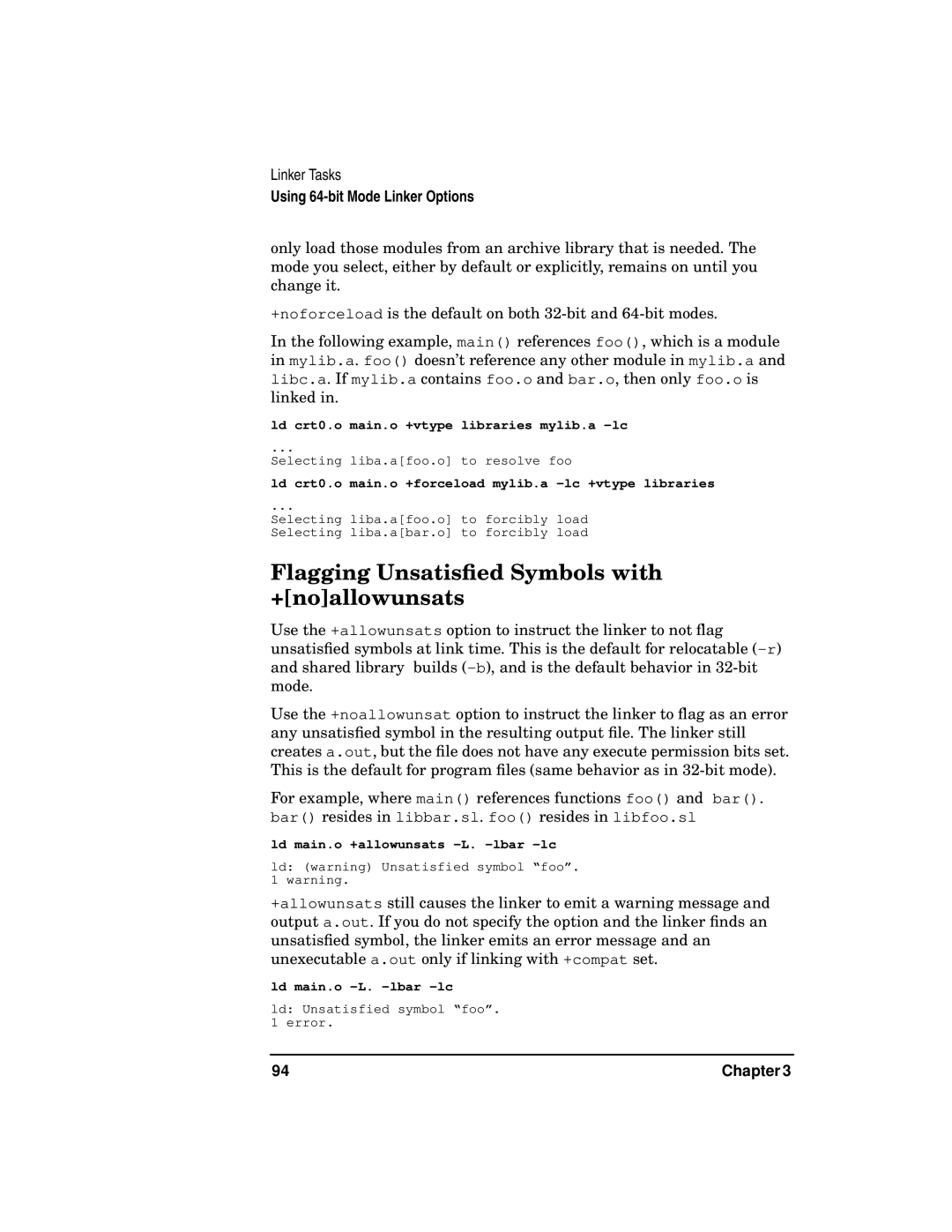 Kenwood HP 9000 manual Flagging Unsatisﬁed Symbols with +noallowunsats 