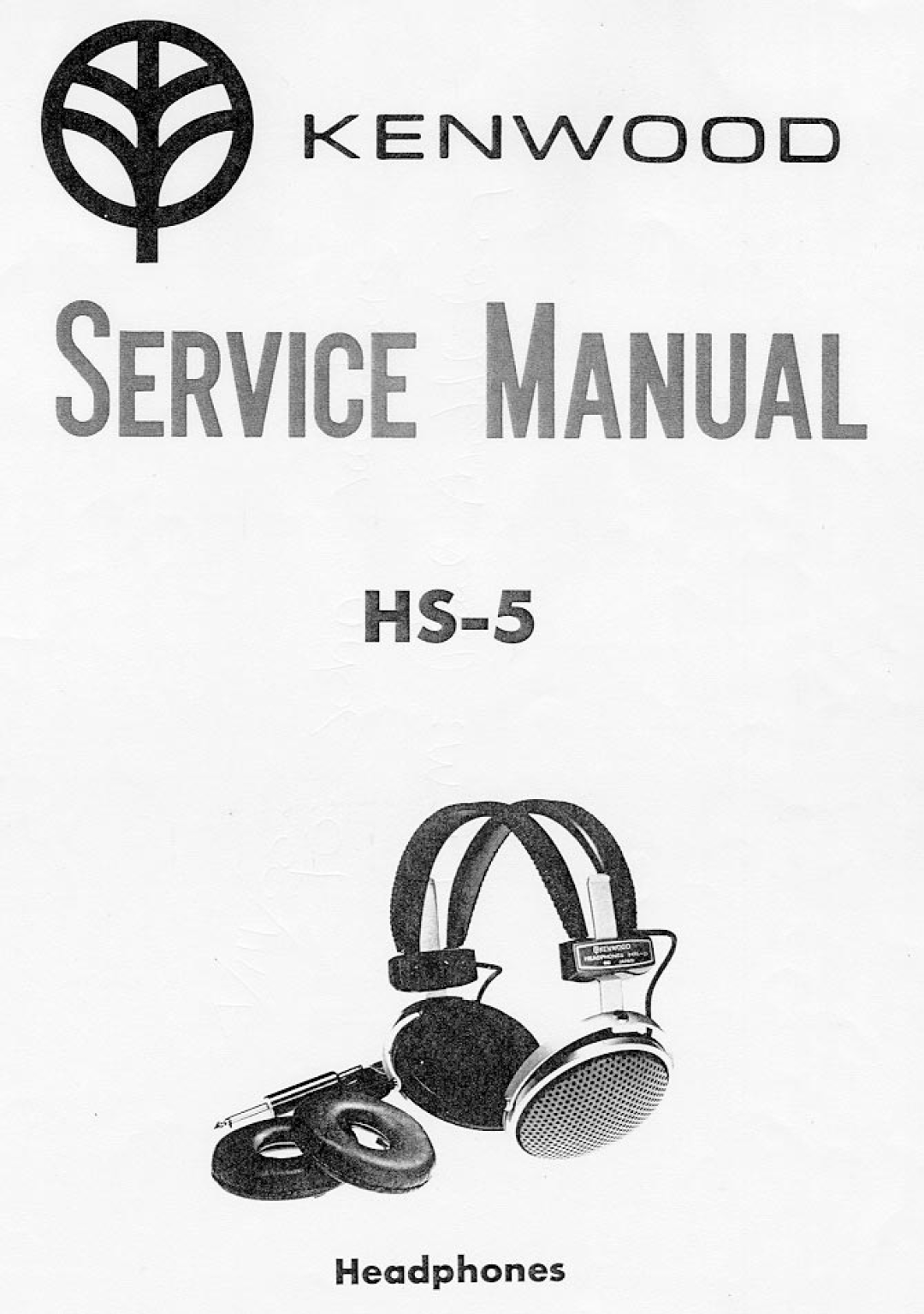 Kenwood HS-5 manual 
