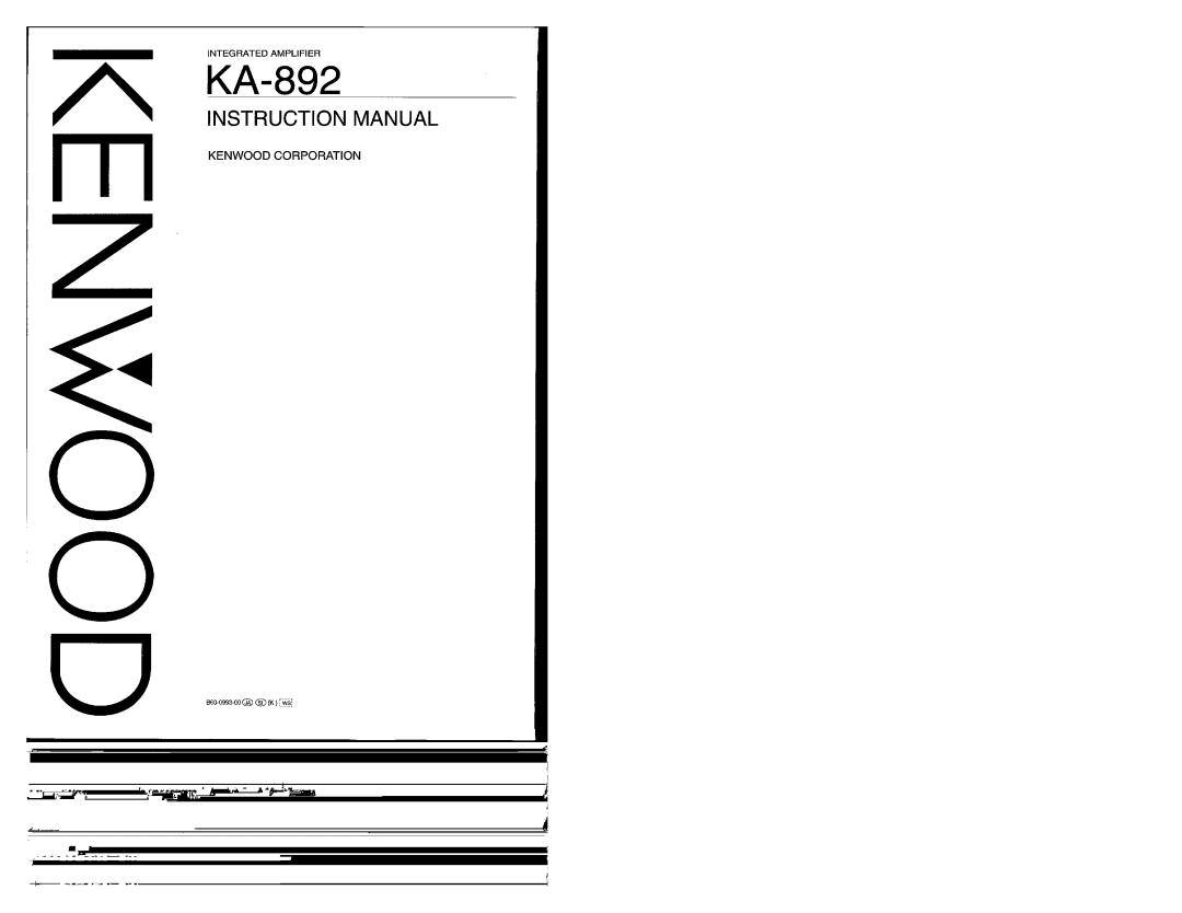 Kenwood KA-892 manual 