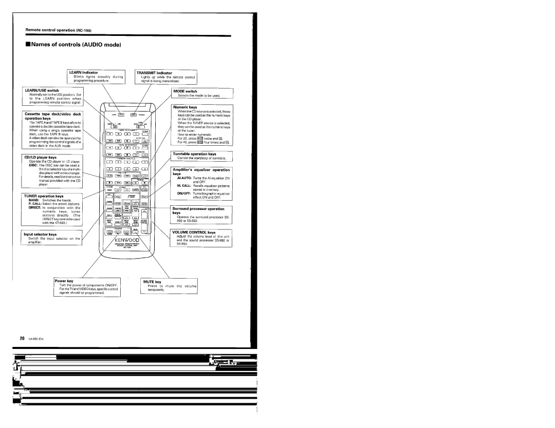 Kenwood KA-892 manual 