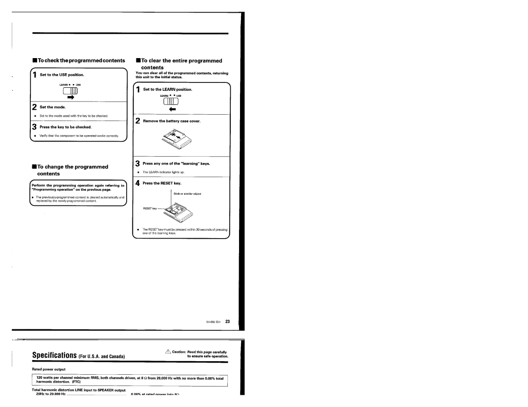 Kenwood KA-892 manual 