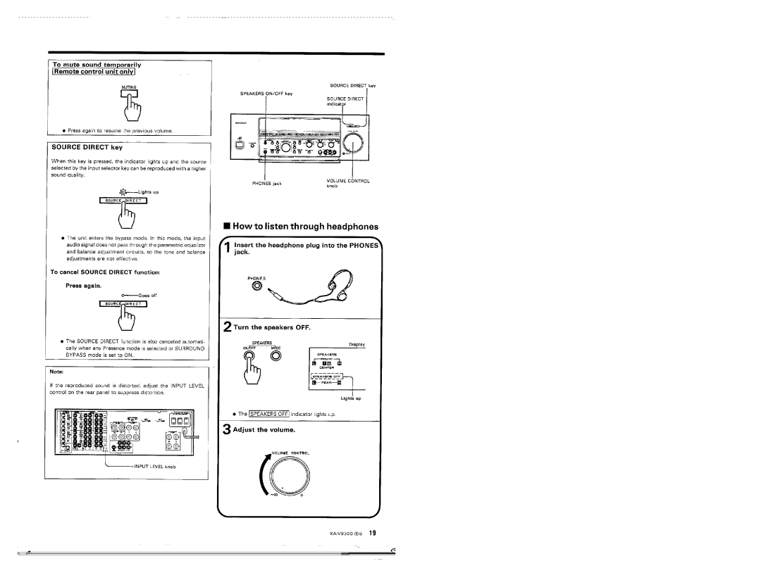 Kenwood KA-V9500 manual 