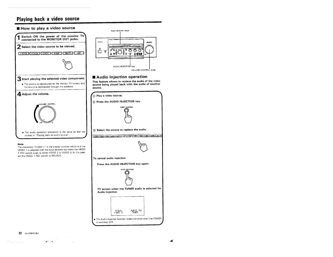 Kenwood KA-V9500 manual 