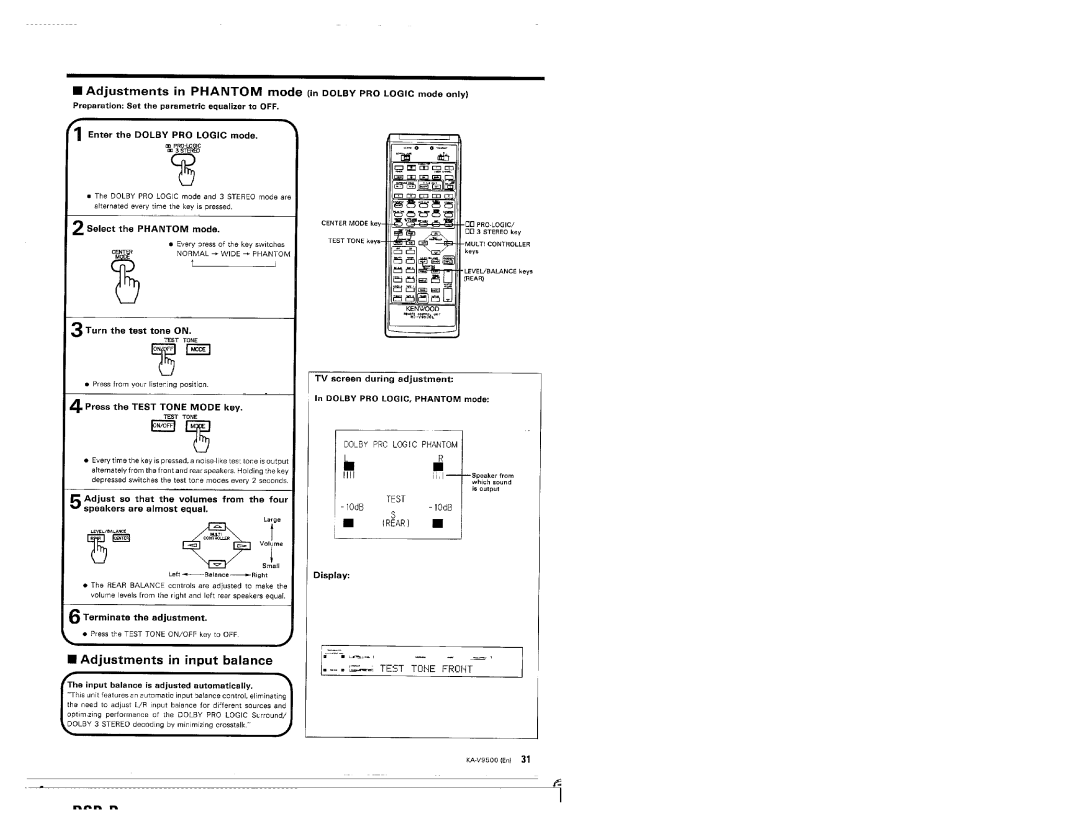 Kenwood KA-V9500 manual 