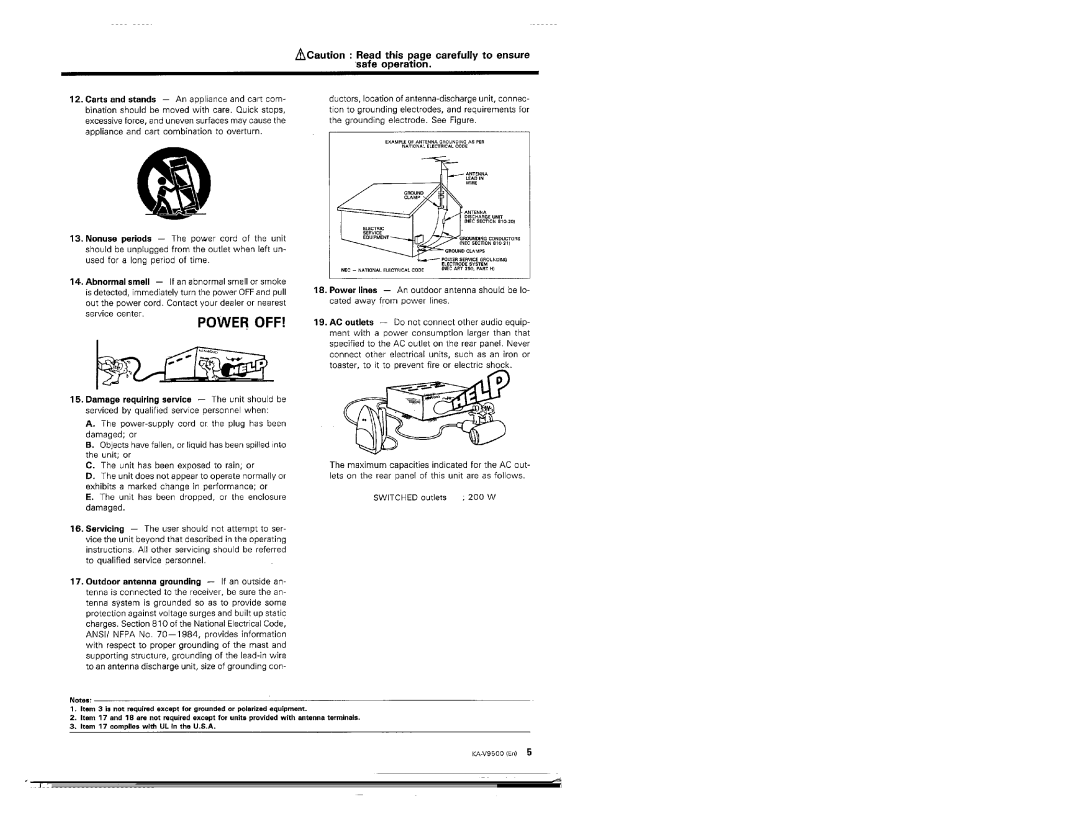 Kenwood KA-V9500 manual 