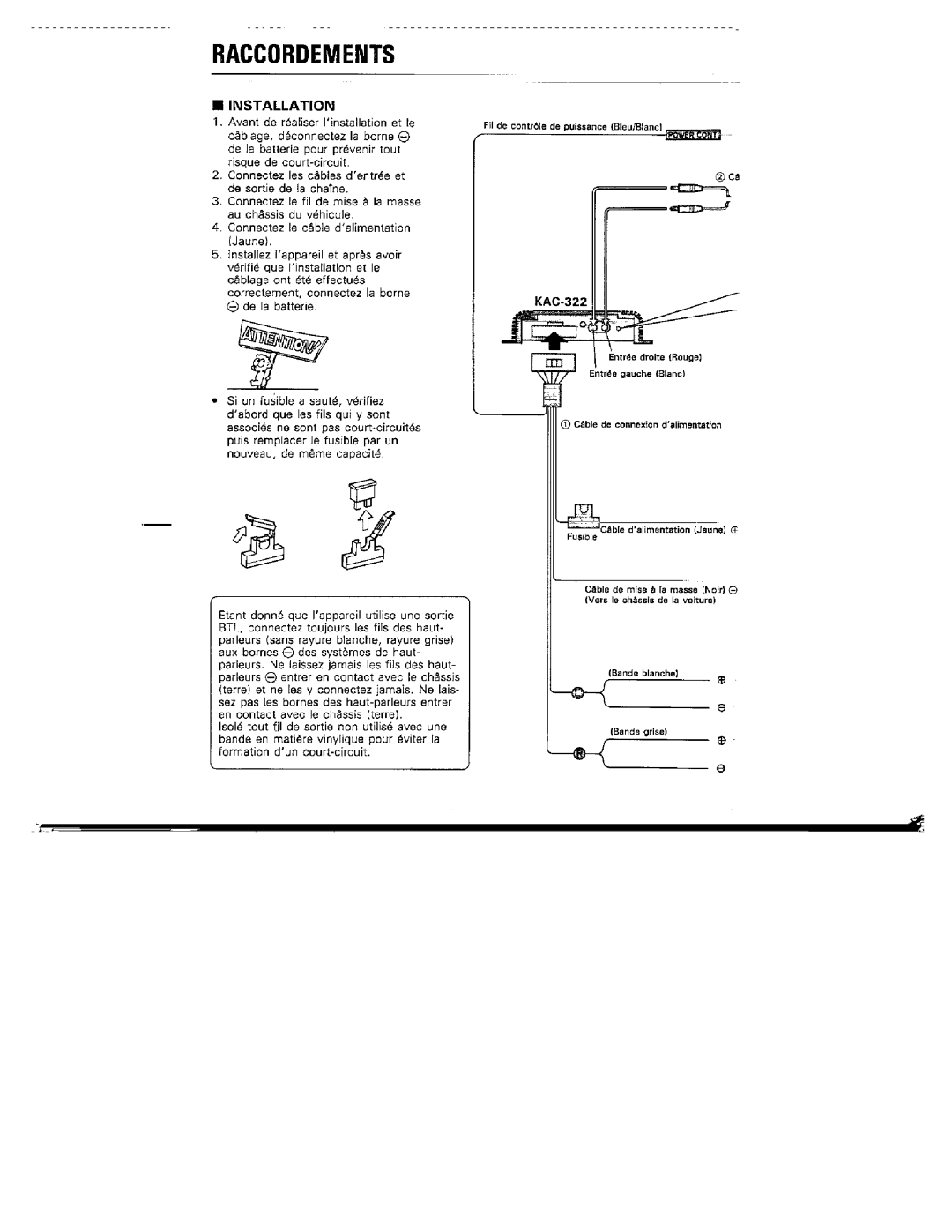 Kenwood KAC-322 manual 