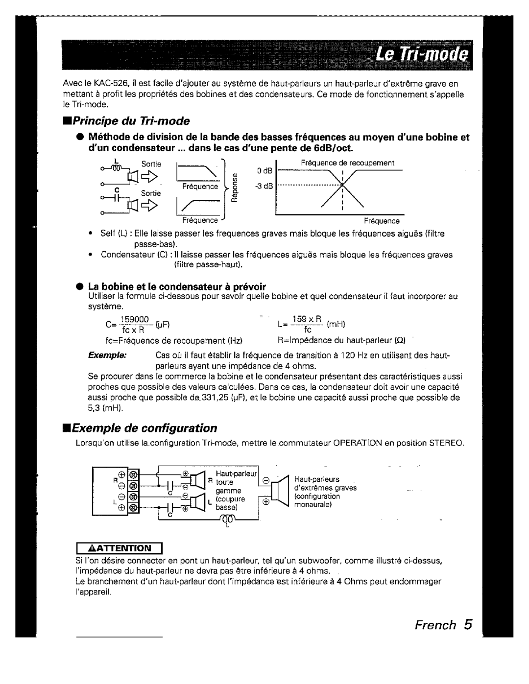 Kenwood KAC-526 manual 