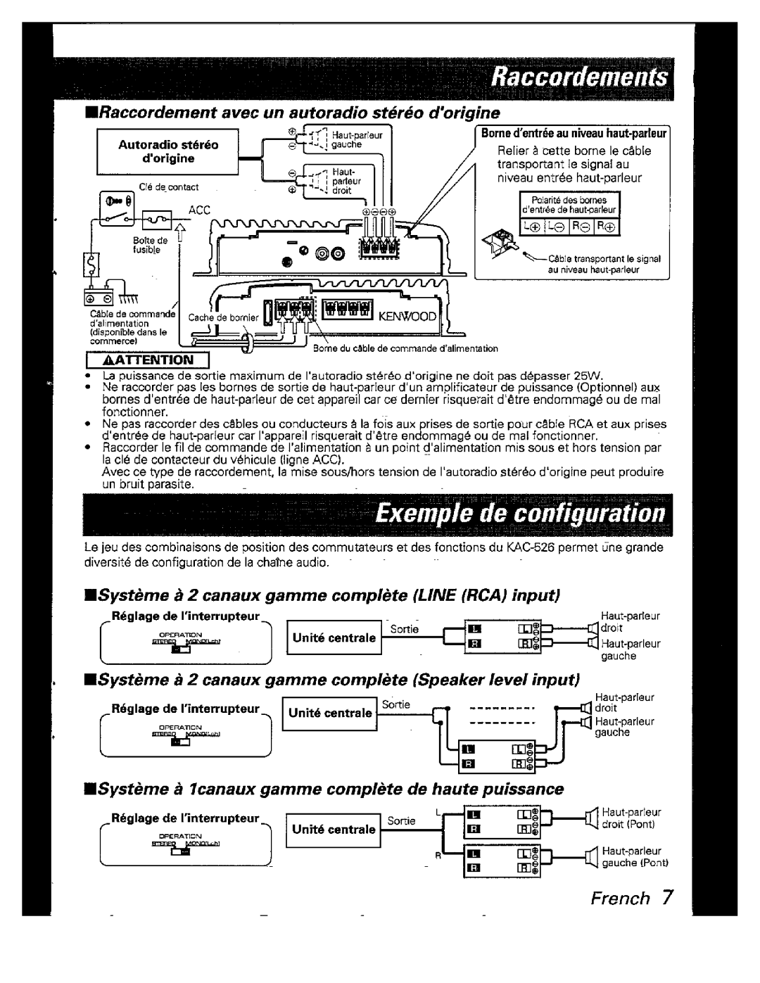 Kenwood KAC-526 manual 