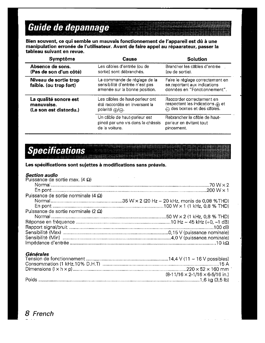 Kenwood KAC-526 manual 