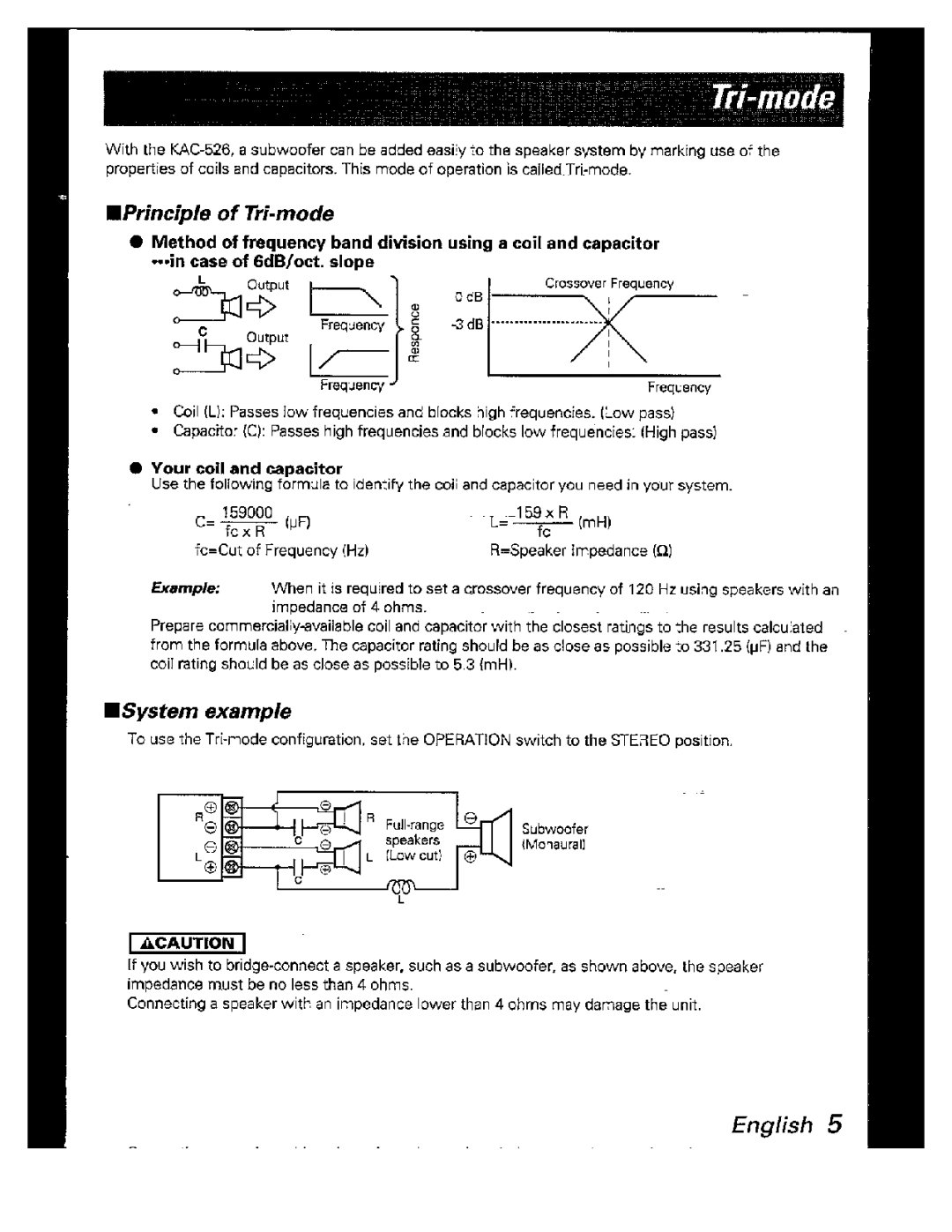 Kenwood KAC-526 manual 